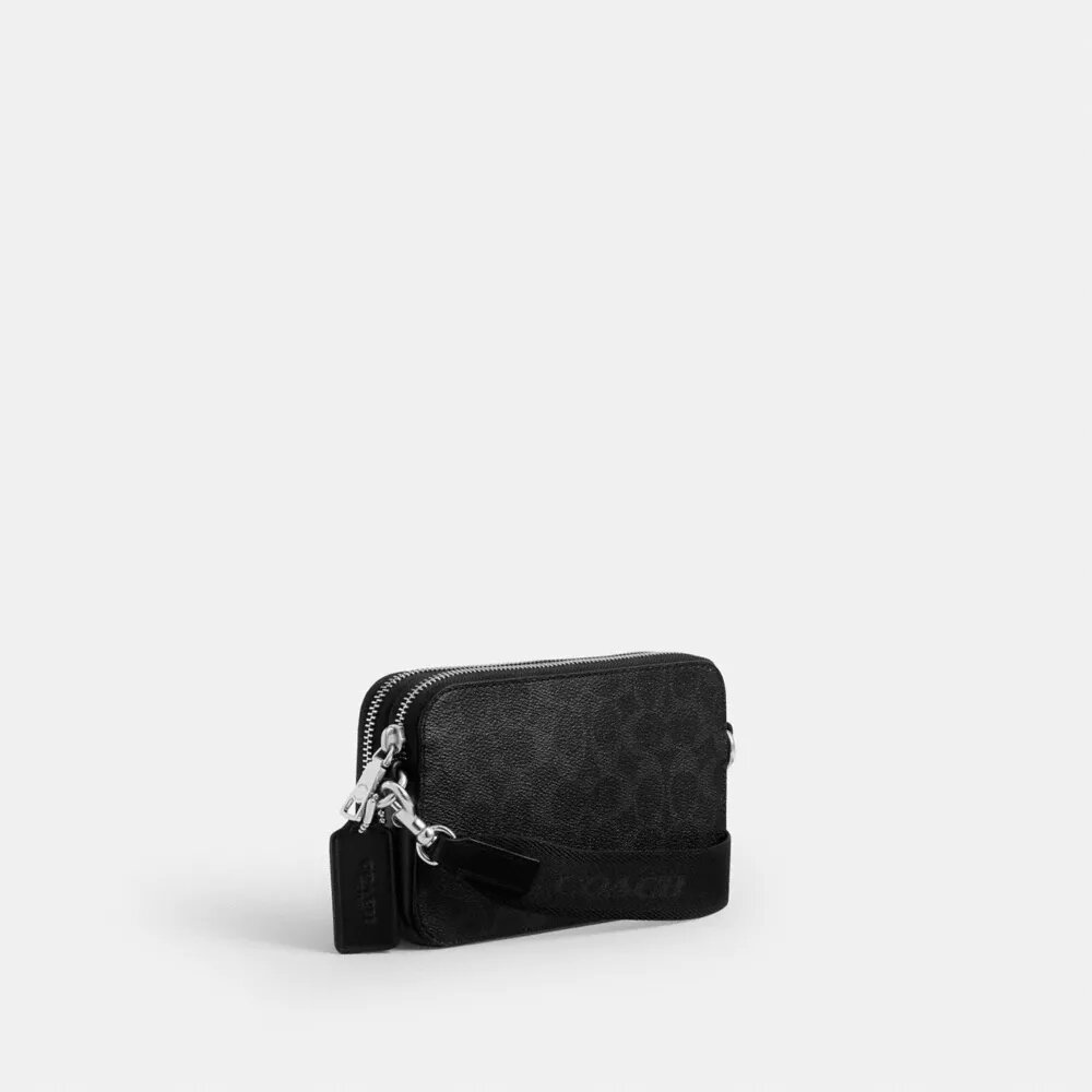 Borsa a tracolla Clinton in Signature Canvas