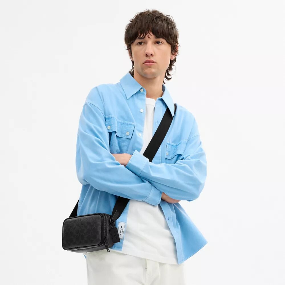 Borsa a tracolla Colton 19 in Signature Canvas