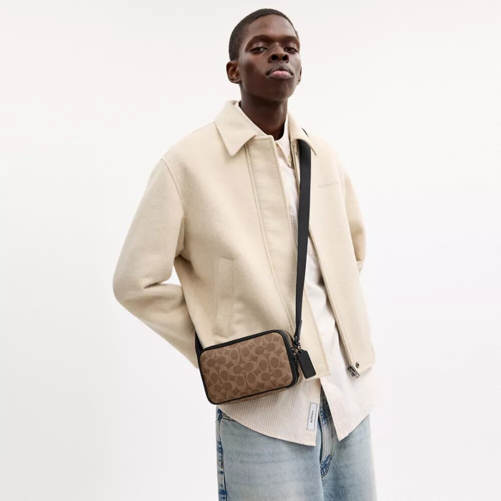 Borsa a tracolla Colton 19 in Signature Canvas