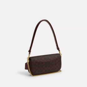 Borsa a tracolla con patta Brook in Signature Canvas