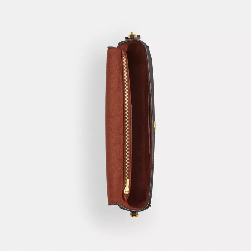 Borsa a tracolla con patta Brook in Signature Canvas