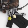 Borsa a tracolla Dakota in pelle "Loved" con ciondoli