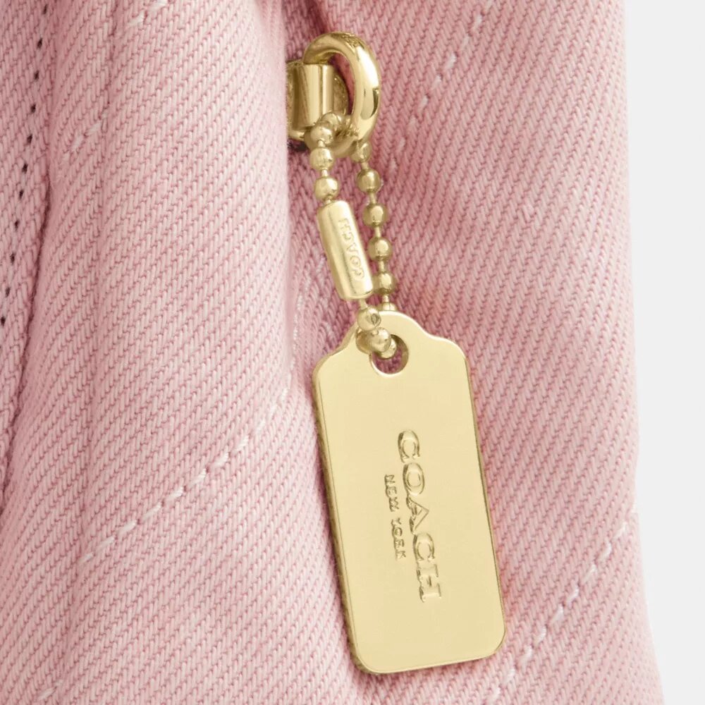 Borsa a tracolla Elodie 18 in denim effetto vissuto con trapuntatura