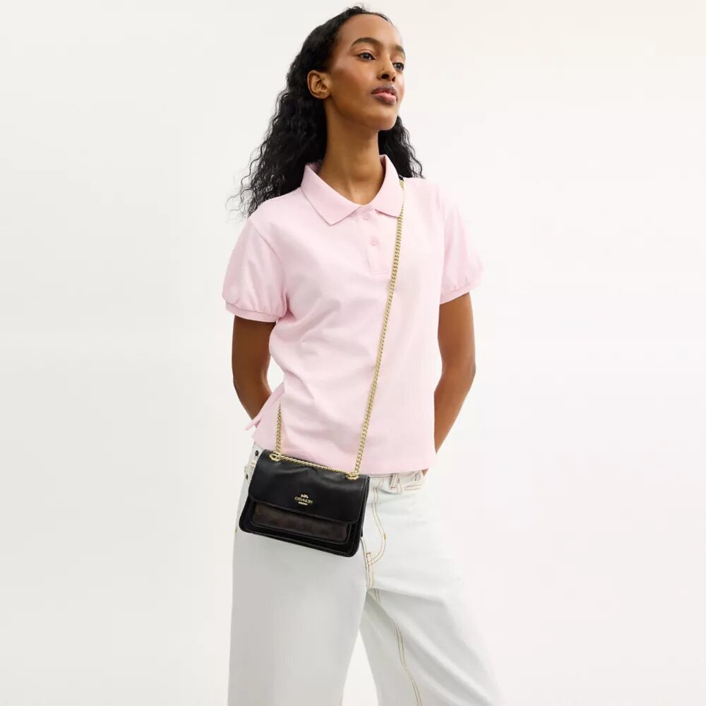 Borsa a tracolla Elodie 18 in Signature Canvas