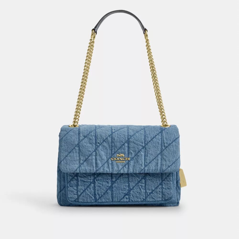 Borsa a tracolla Elodie in cotone rigenerato con trapuntatura
