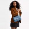 Borsa a tracolla Elodie in cotone rigenerato con trapuntatura