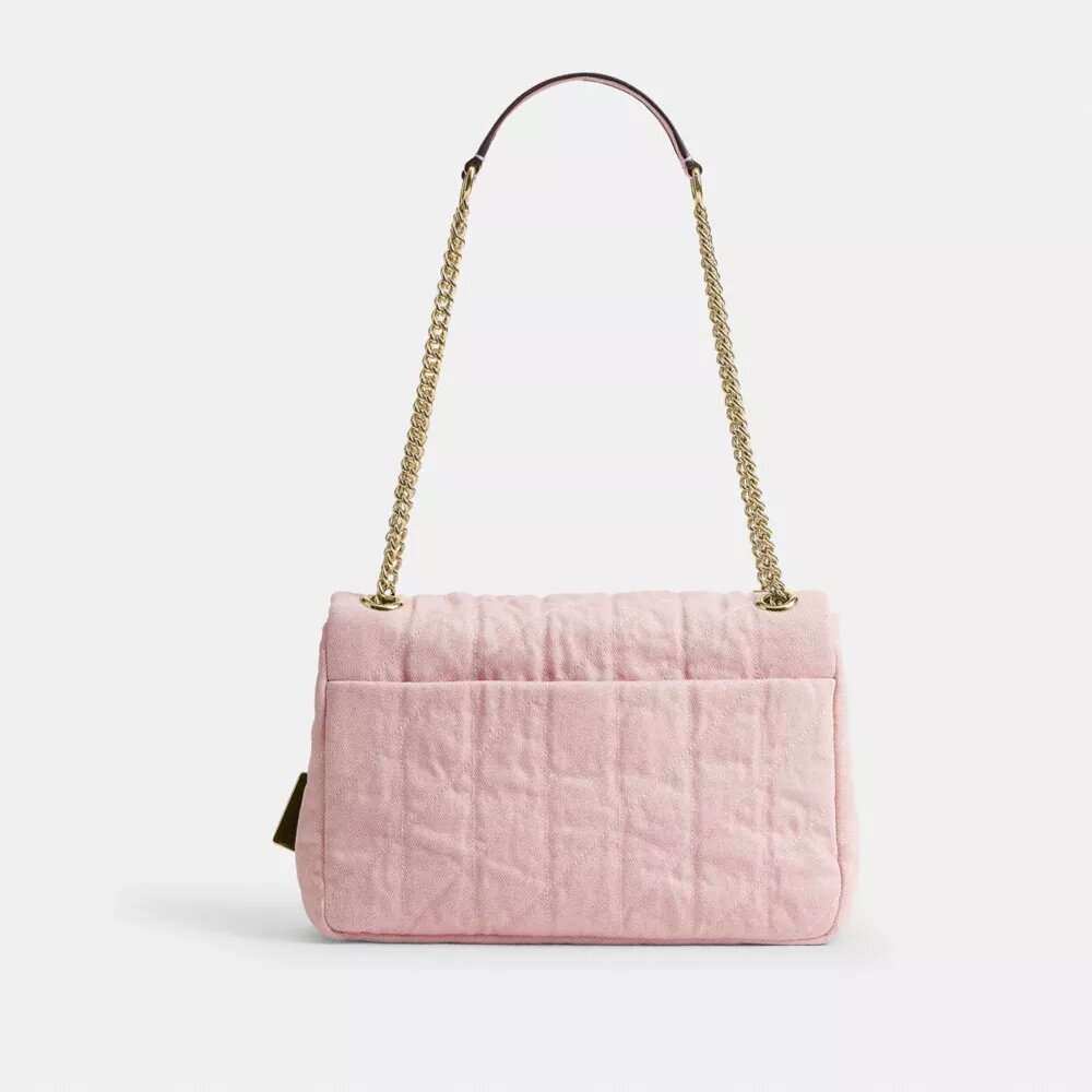Borsa a tracolla Elodie in denim "Loved" con trapuntatura