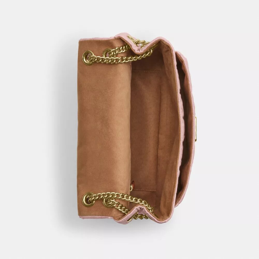 Borsa a tracolla Elodie in denim "Loved" con trapuntatura