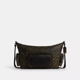 Borsa a tracolla Finn con tasche in Signature Canvas