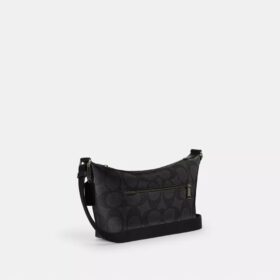 Borsa a tracolla Finn piccola con pochette in Signature Canvas
