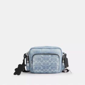 Borsa a tracolla Fletcher in denim signature Loved
