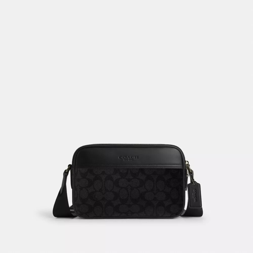 Borsa a tracolla Graham in Signature Canvas