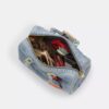 Borsa a tracolla grande Rowan in denim "Loved" con ciondoli