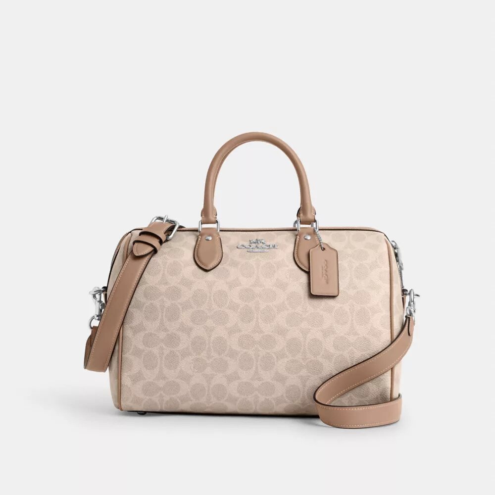 Borsa a tracolla grande Rowan in Signature Canvas