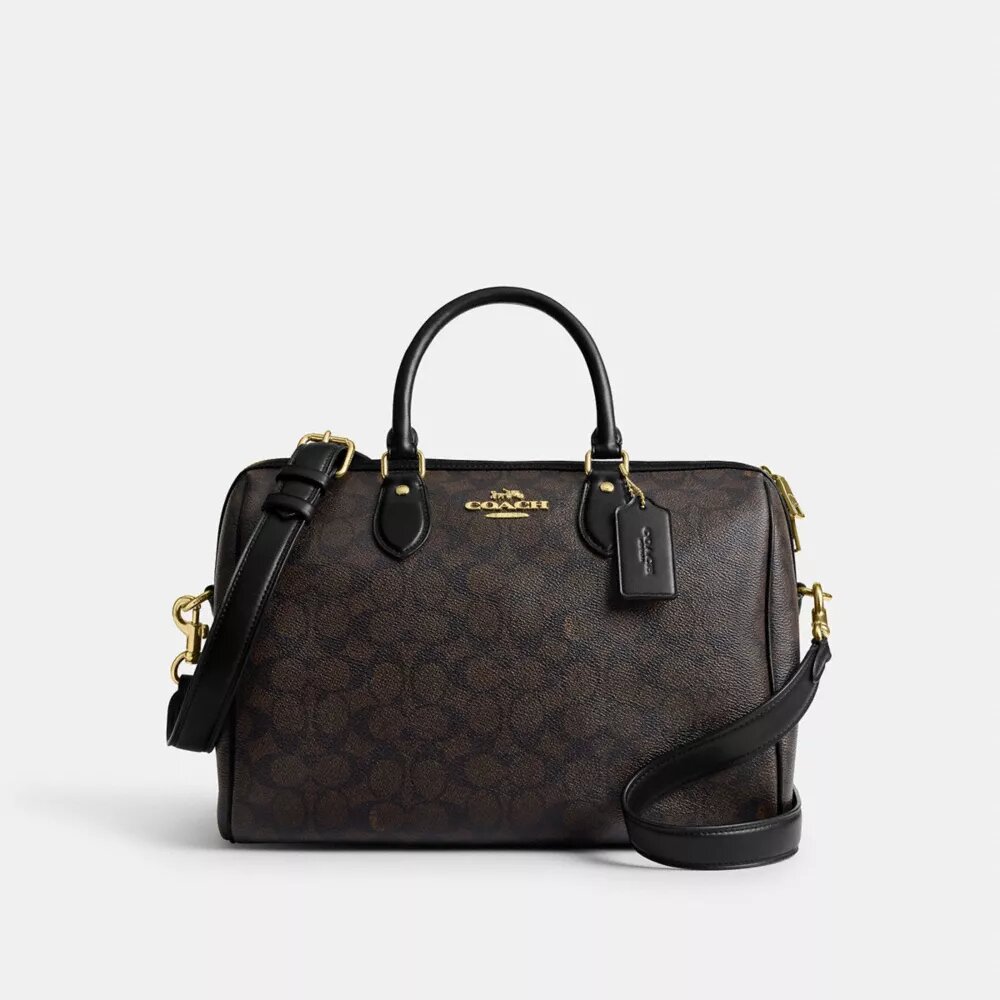 Borsa a tracolla grande Rowan in Signature Canvas
