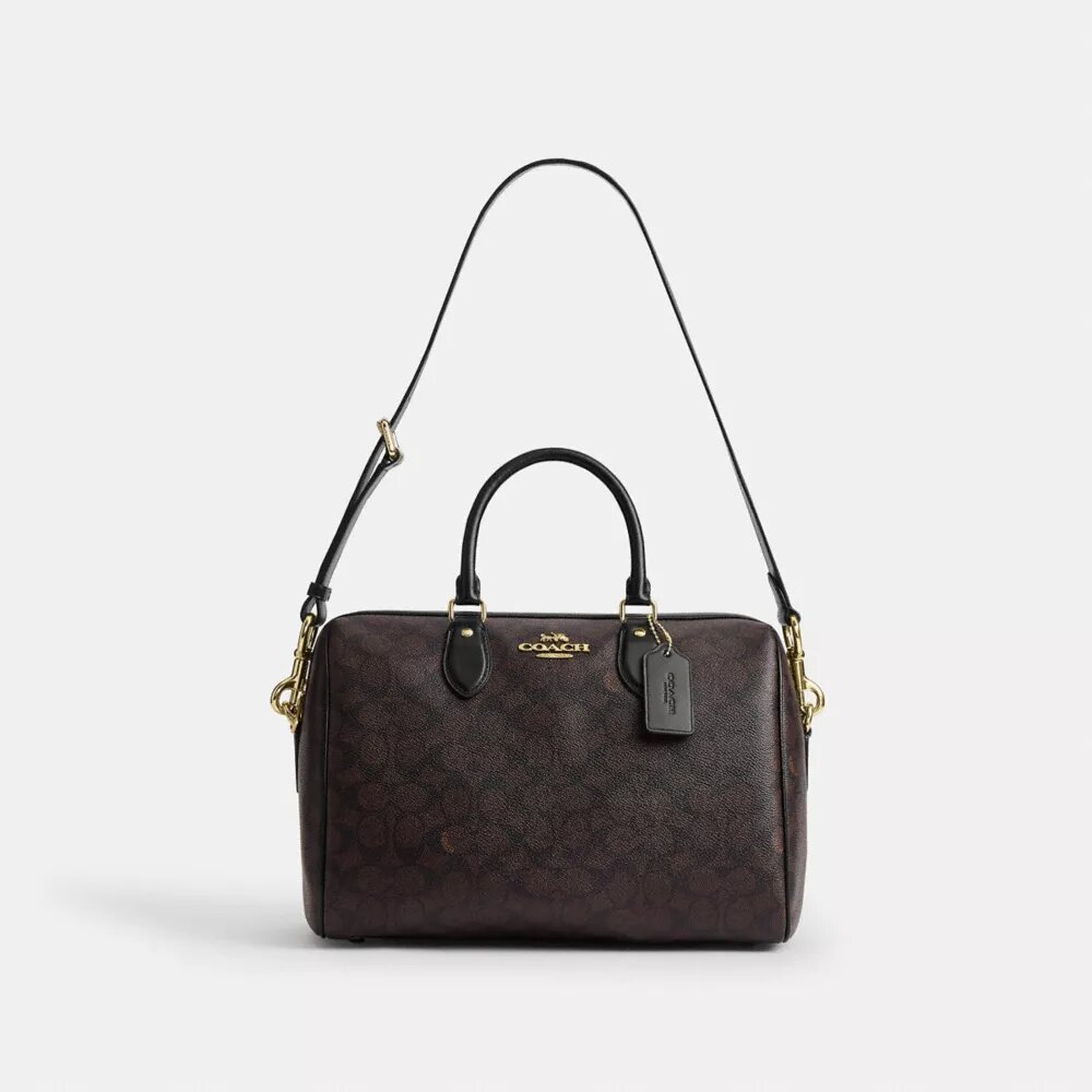 Borsa a tracolla grande Rowan in Signature Canvas