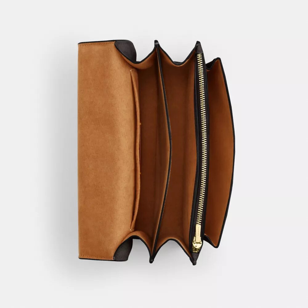 Borsa a tracolla Klare in Signature Canvas a blocchi