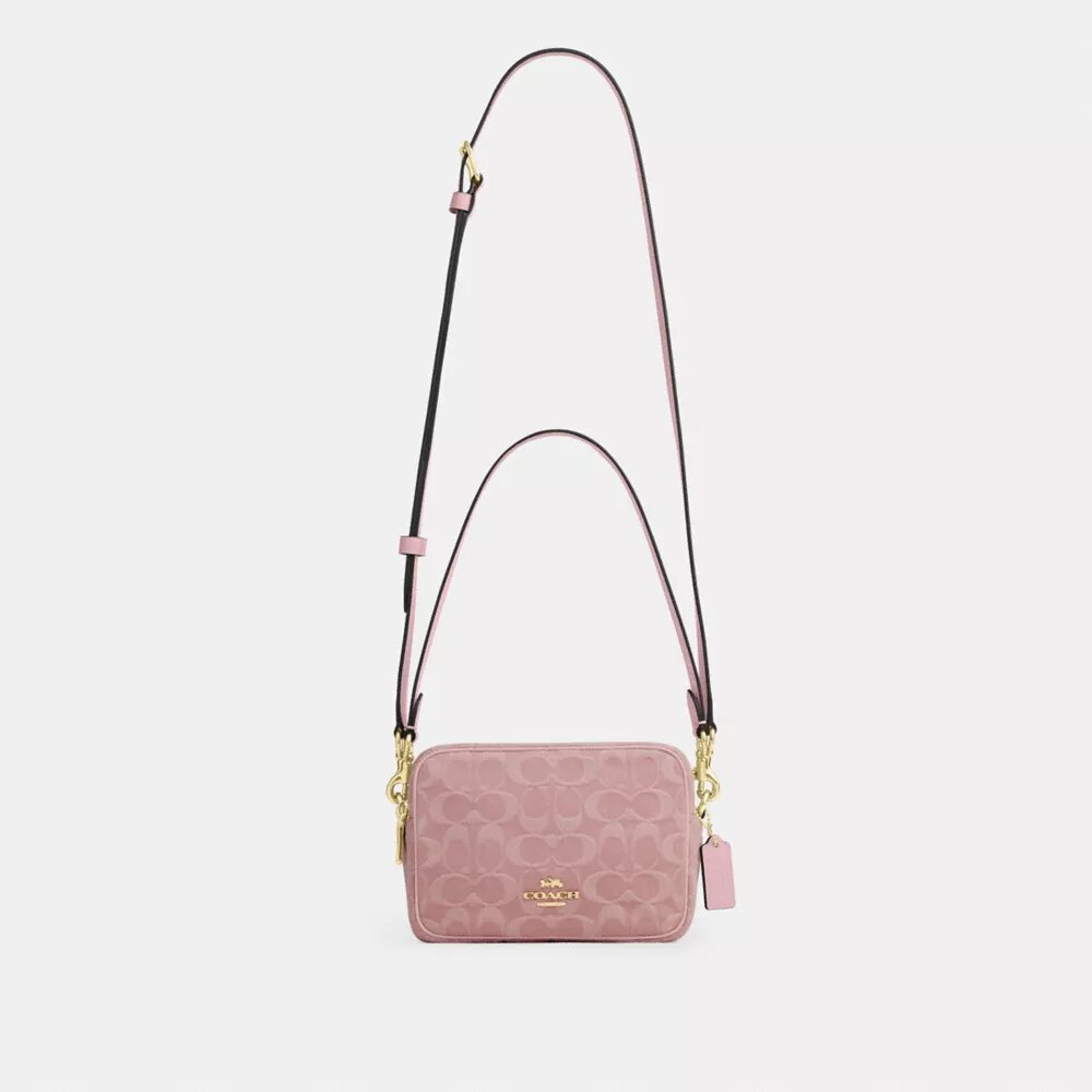 Borsa a tracolla Mini Carey in denim Signature