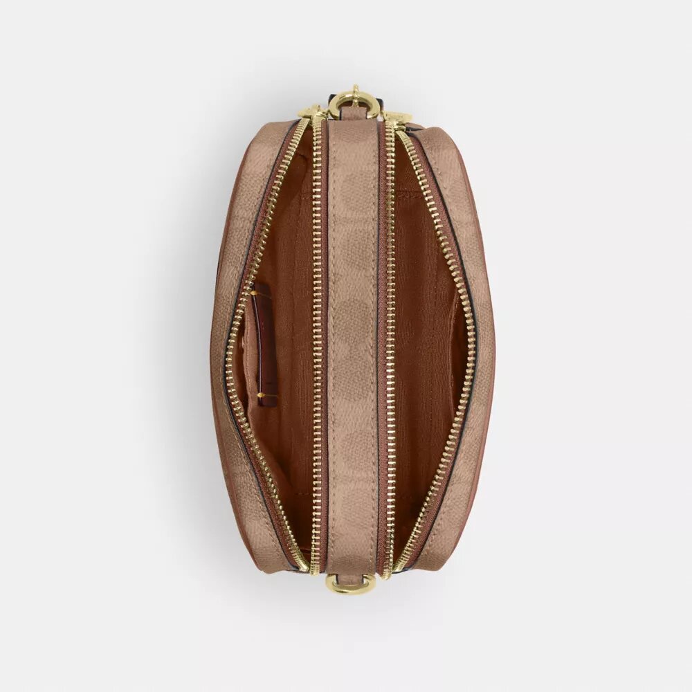 Borsa a tracolla Mini Carey in Signature Canvas