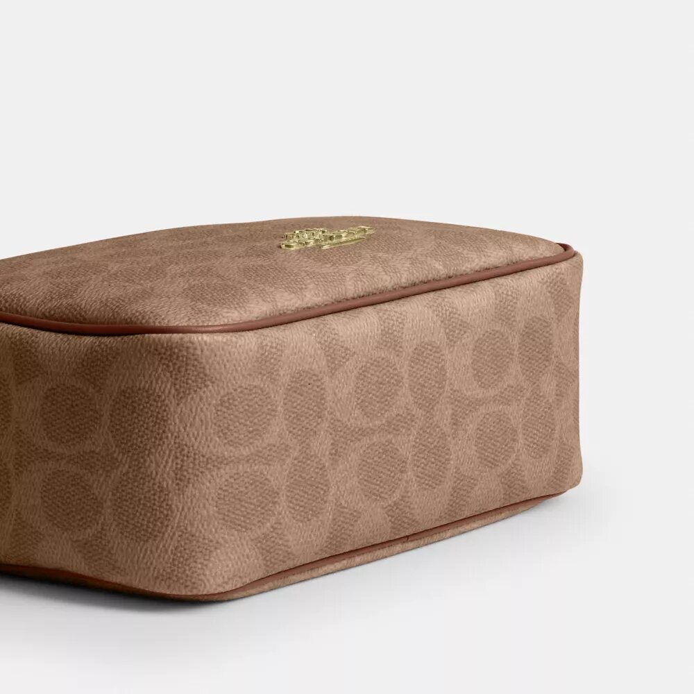 Borsa a tracolla Mini Carey in Signature Canvas