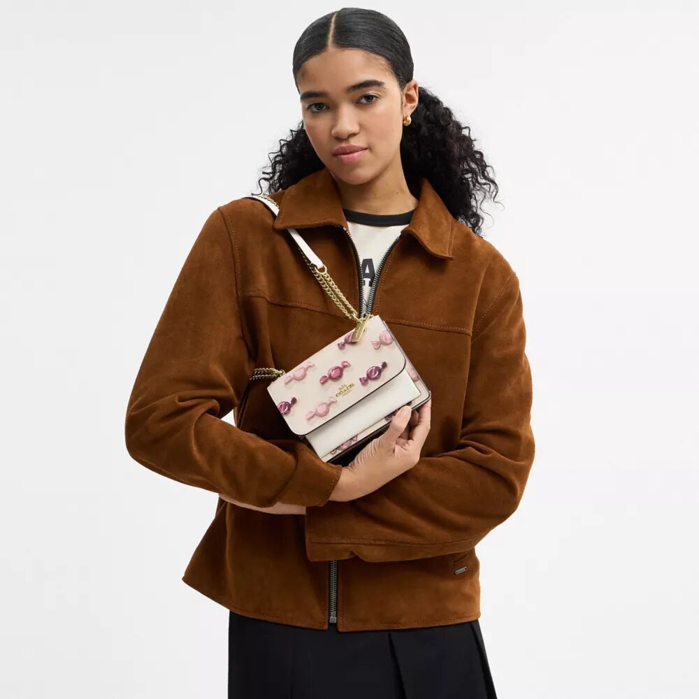 Borsa a tracolla Mini Klare con stampa Candy