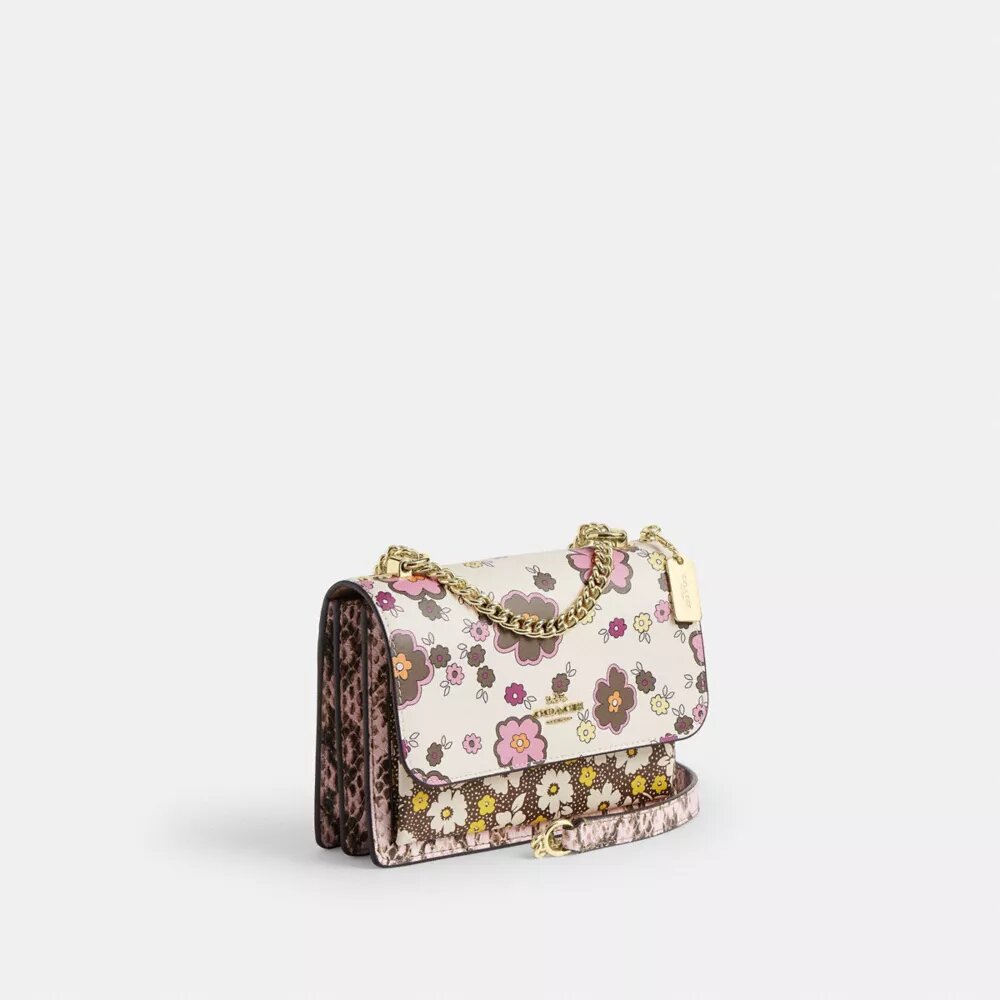 Borsa a tracolla Mini Klare con stampa floreale