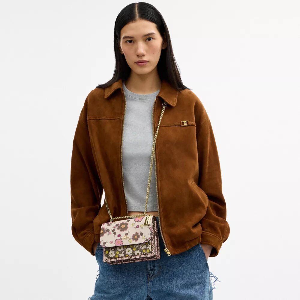 Borsa a tracolla Mini Klare con stampa floreale