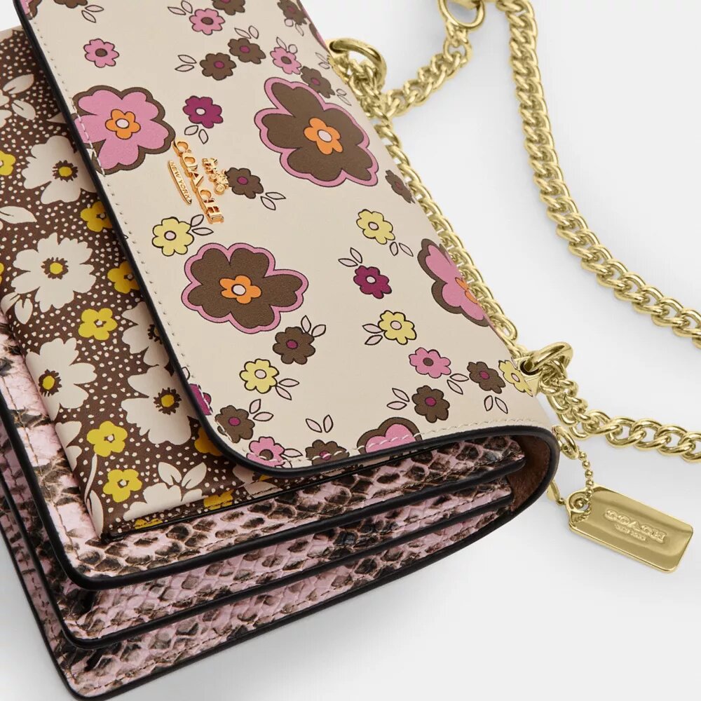 Borsa a tracolla Mini Klare con stampa floreale