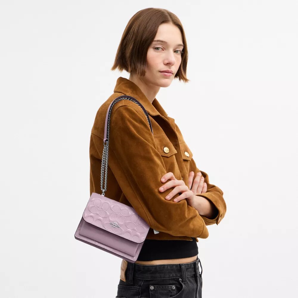 Borsa a tracolla Mini Klare in pelle firmata