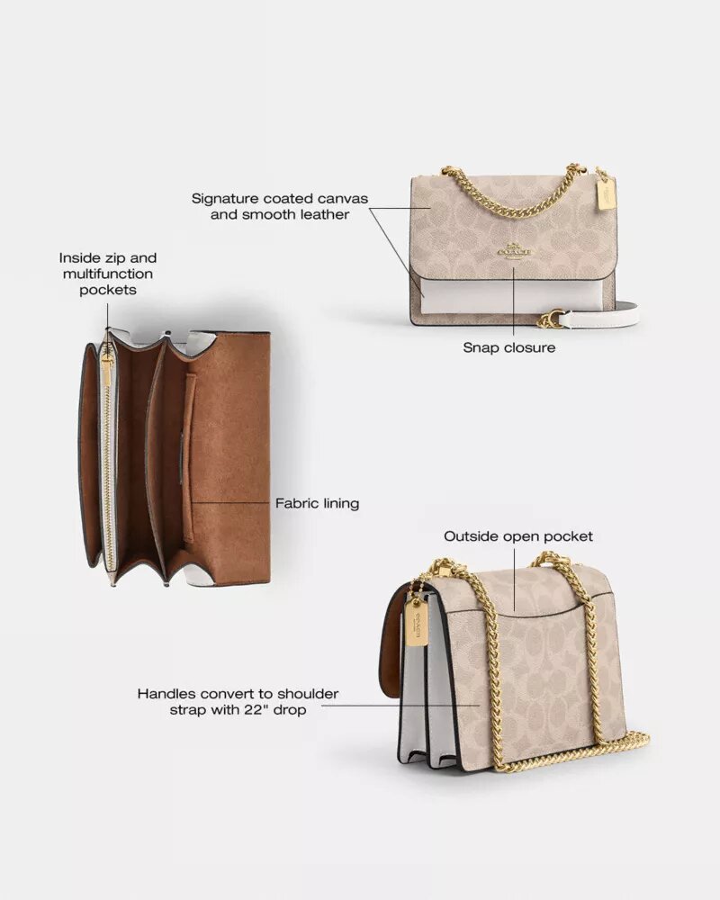 Borsa a tracolla Mini Klare in Signature Canvas
