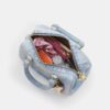 Borsa a tracolla Mini Rowan in denim "Loved" con ciondoli
