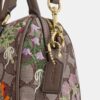 Borsa a tracolla Mini Rowan in jacquard esclusivo con ricami floreali