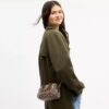 Borsa a tracolla Mini Rowan in jacquard esclusivo con ricami floreali