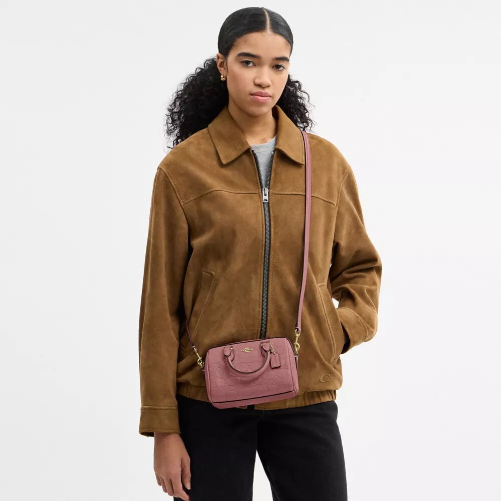 Borsa a tracolla Mini Rowan in pelle firmata