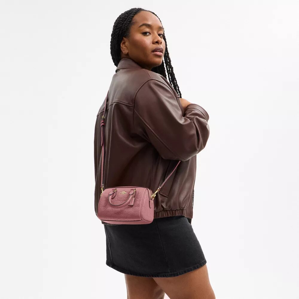 Borsa a tracolla Mini Rowan in pelle firmata