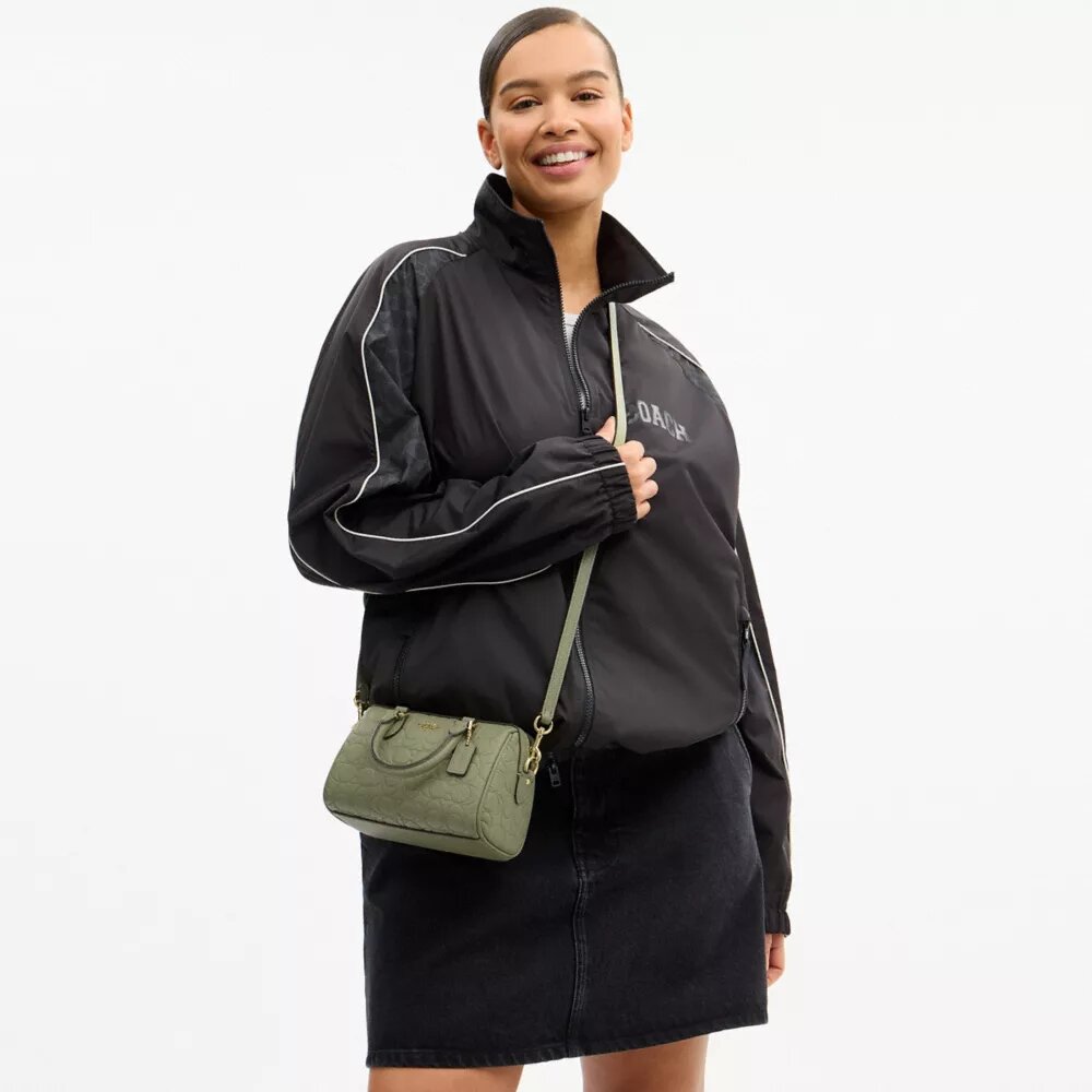 Borsa a tracolla Mini Rowan in pelle firmata