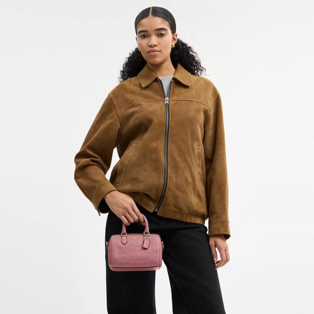 Borsa a tracolla Mini Rowan in pelle firmata