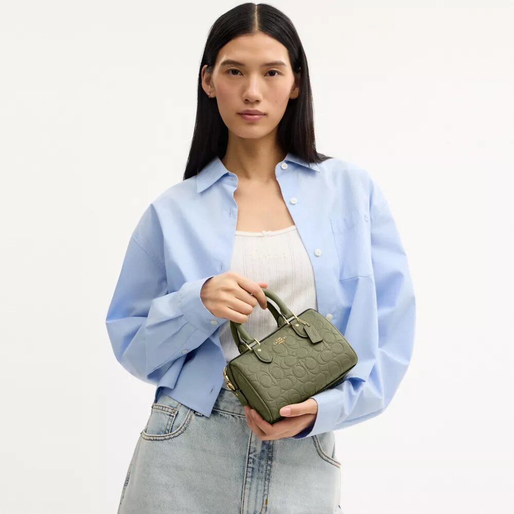 Borsa a tracolla Mini Rowan in pelle firmata