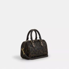 Borsa a tracolla Mini Rowan in Signature Canvas con ciondoli