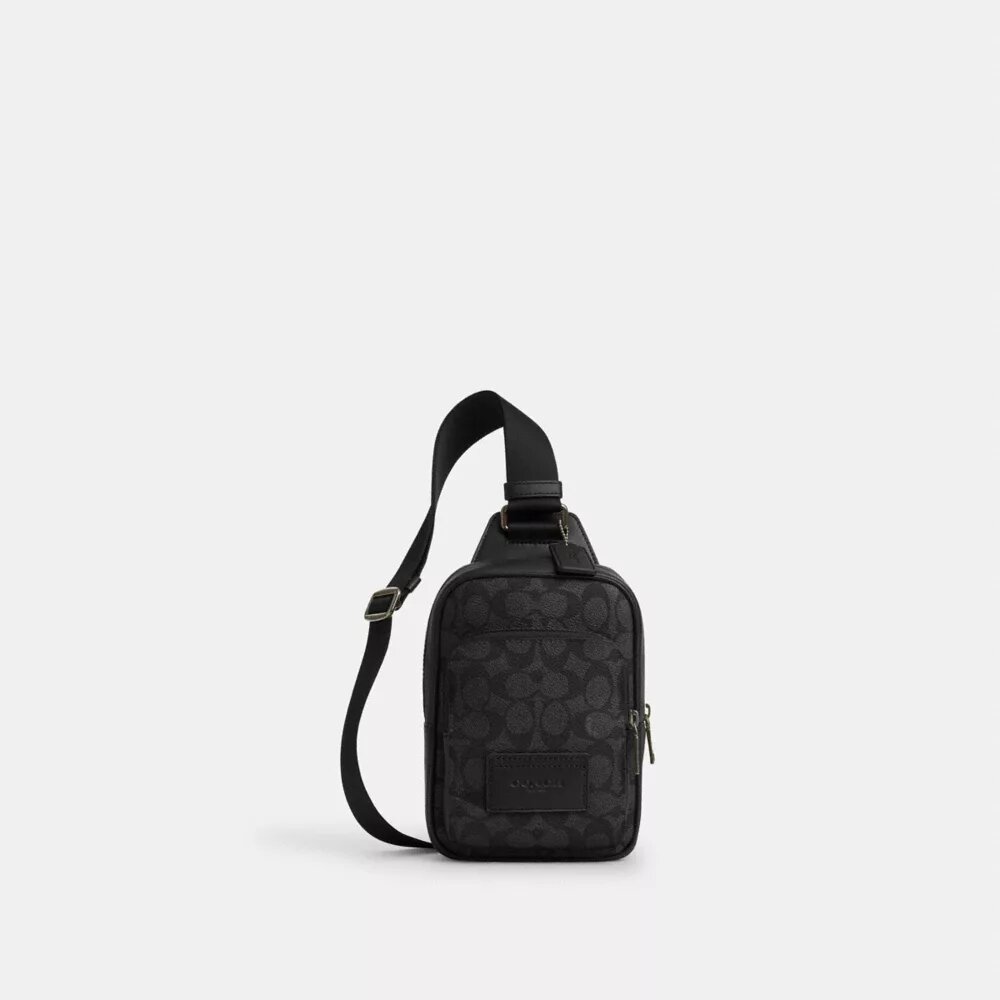 Borsa a tracolla Racer in Signature Canvas