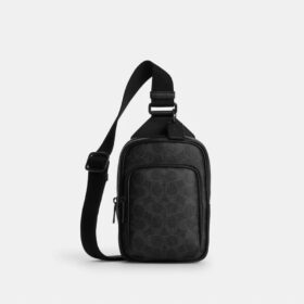 Borsa a tracolla Racer in Signature Canvas