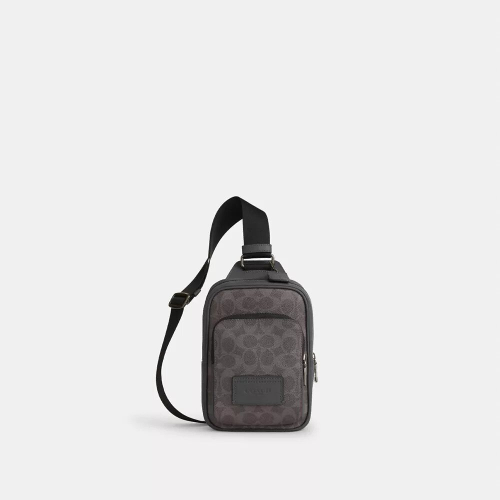 Borsa a tracolla Racer in Signature Canvas