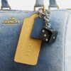 Borsa a tracolla Rowan in denim "Loved" con ciondoli