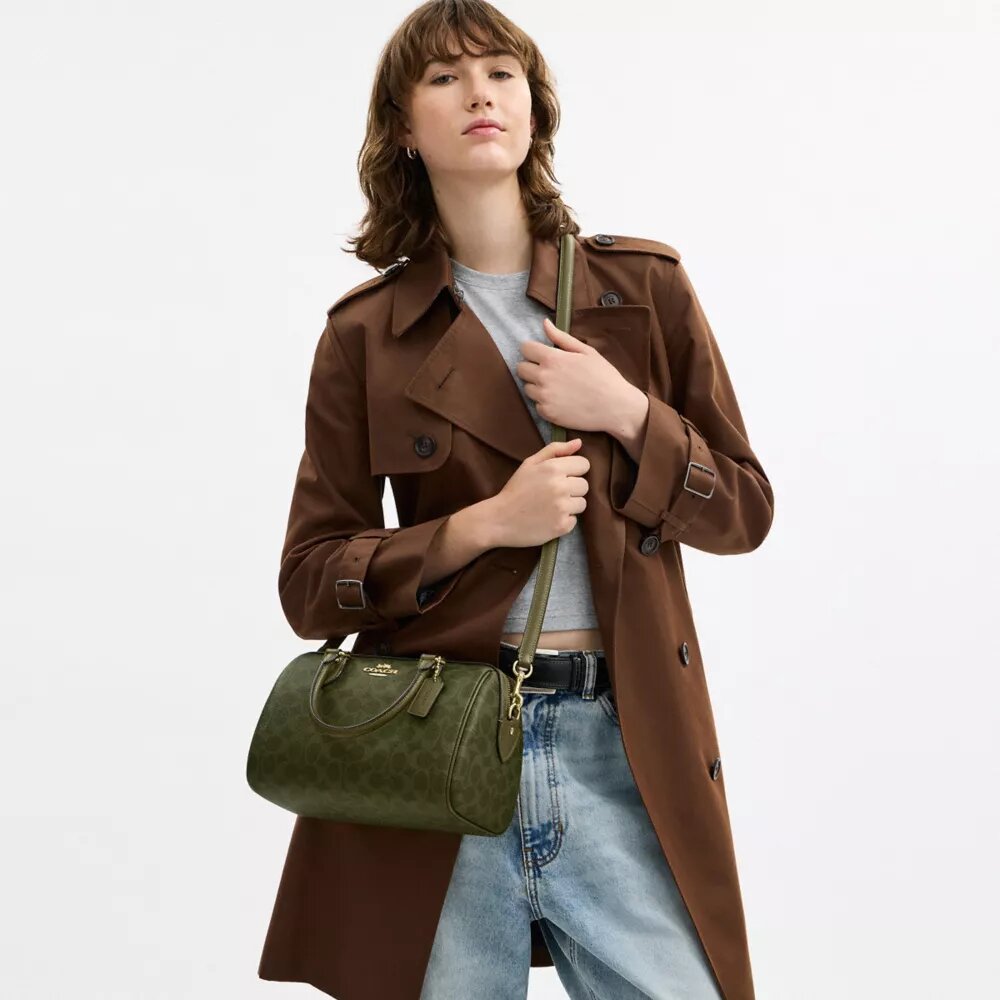 Borsa a tracolla Rowan in Signature Canvas