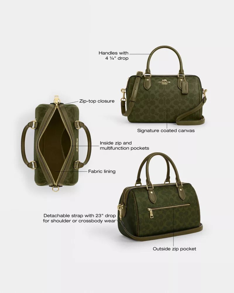 Borsa a tracolla Rowan in Signature Canvas