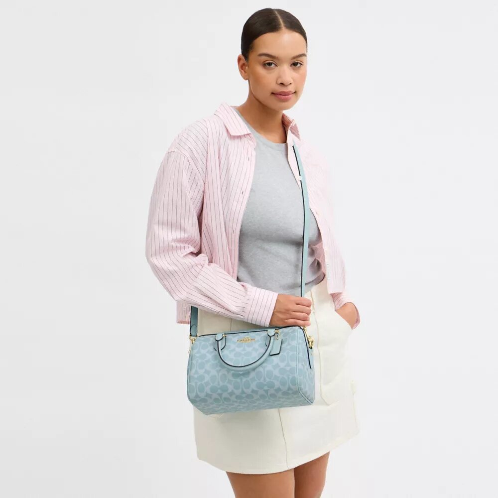 Borsa a tracolla Rowan in Signature Canvas