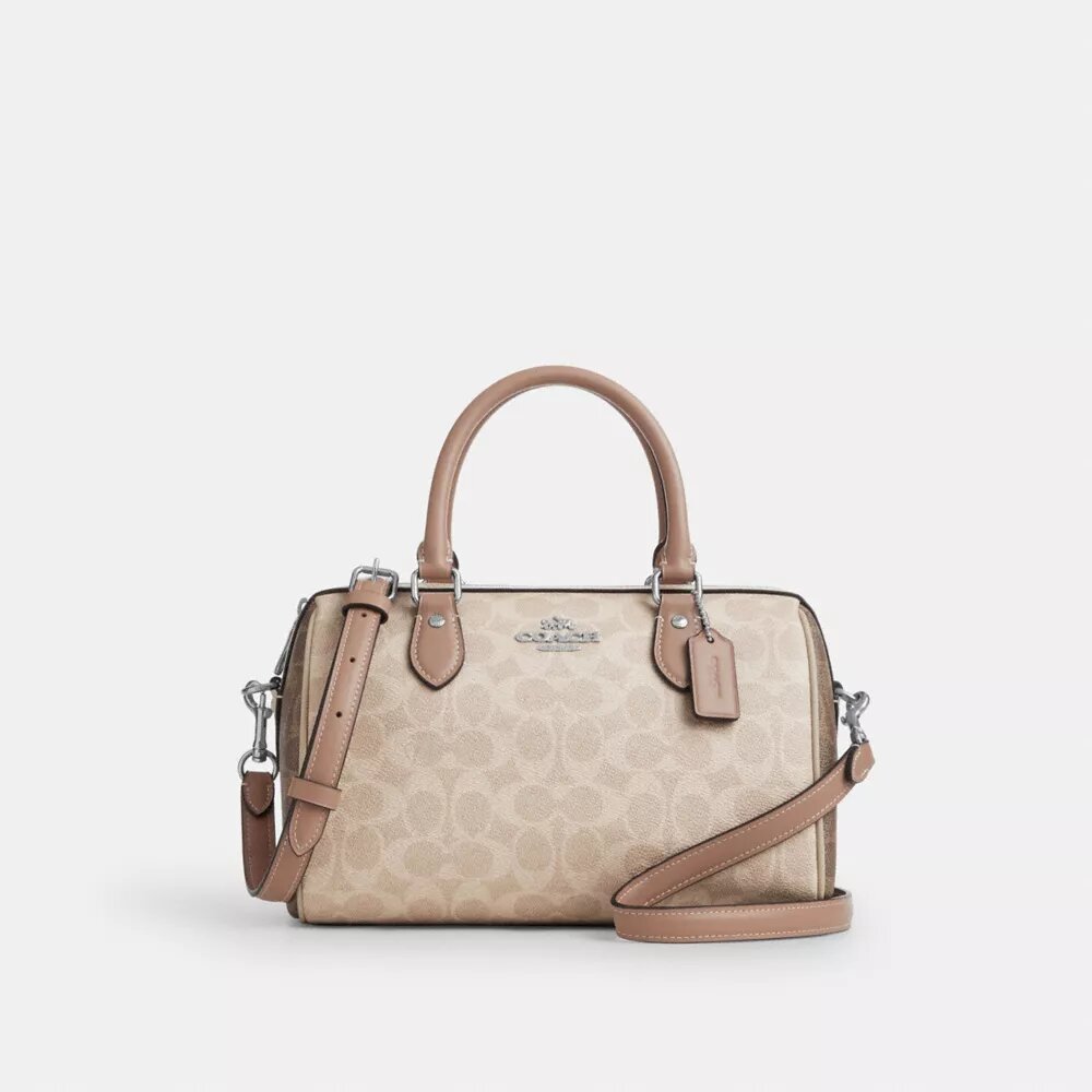 Borsa a tracolla Rowan in Signature Canvas a blocchi
