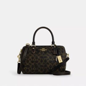 Borsa a tracolla Rowan in Signature Canvas con ciondoli