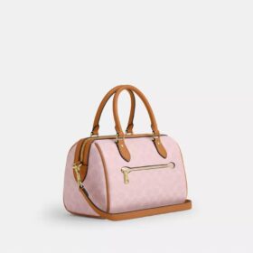 Borsa a tracolla Rowan in Signature Canvas con ciondoli