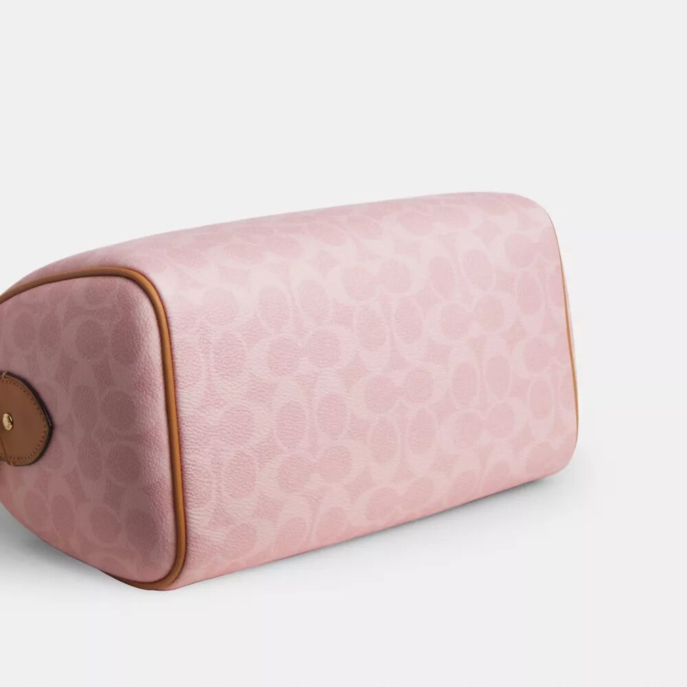 Borsa a tracolla Rowan in Signature Canvas con ciondoli